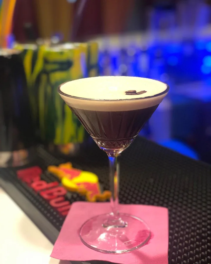 Espresso martini on the Maitai Club bar.
